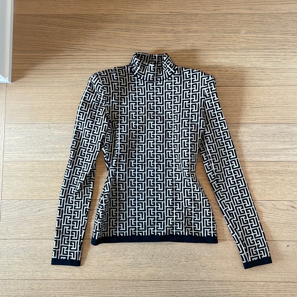 BALMAIN | Monogram Knit Turtlekneck